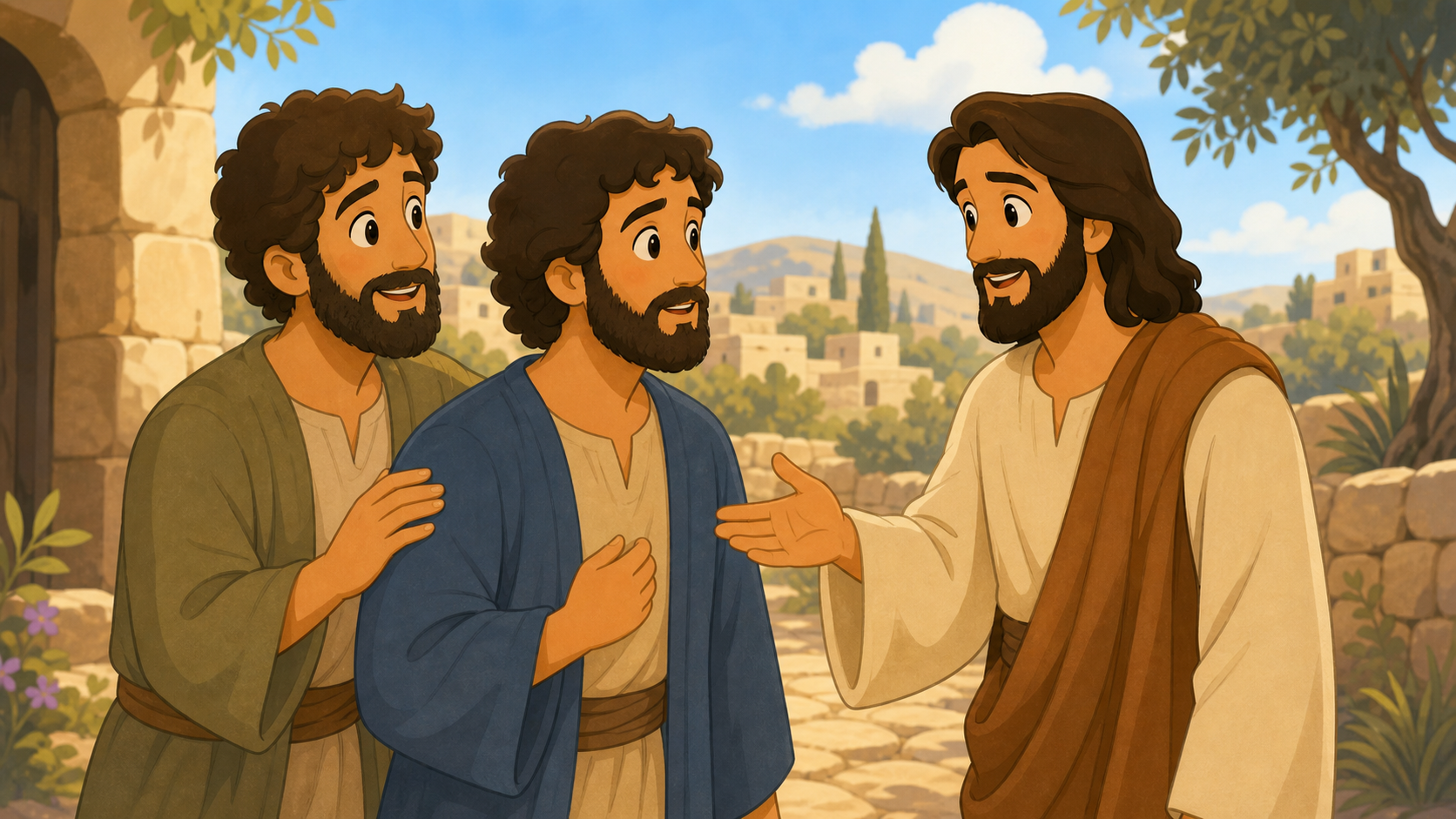Two Disciples Followed Szenenbild