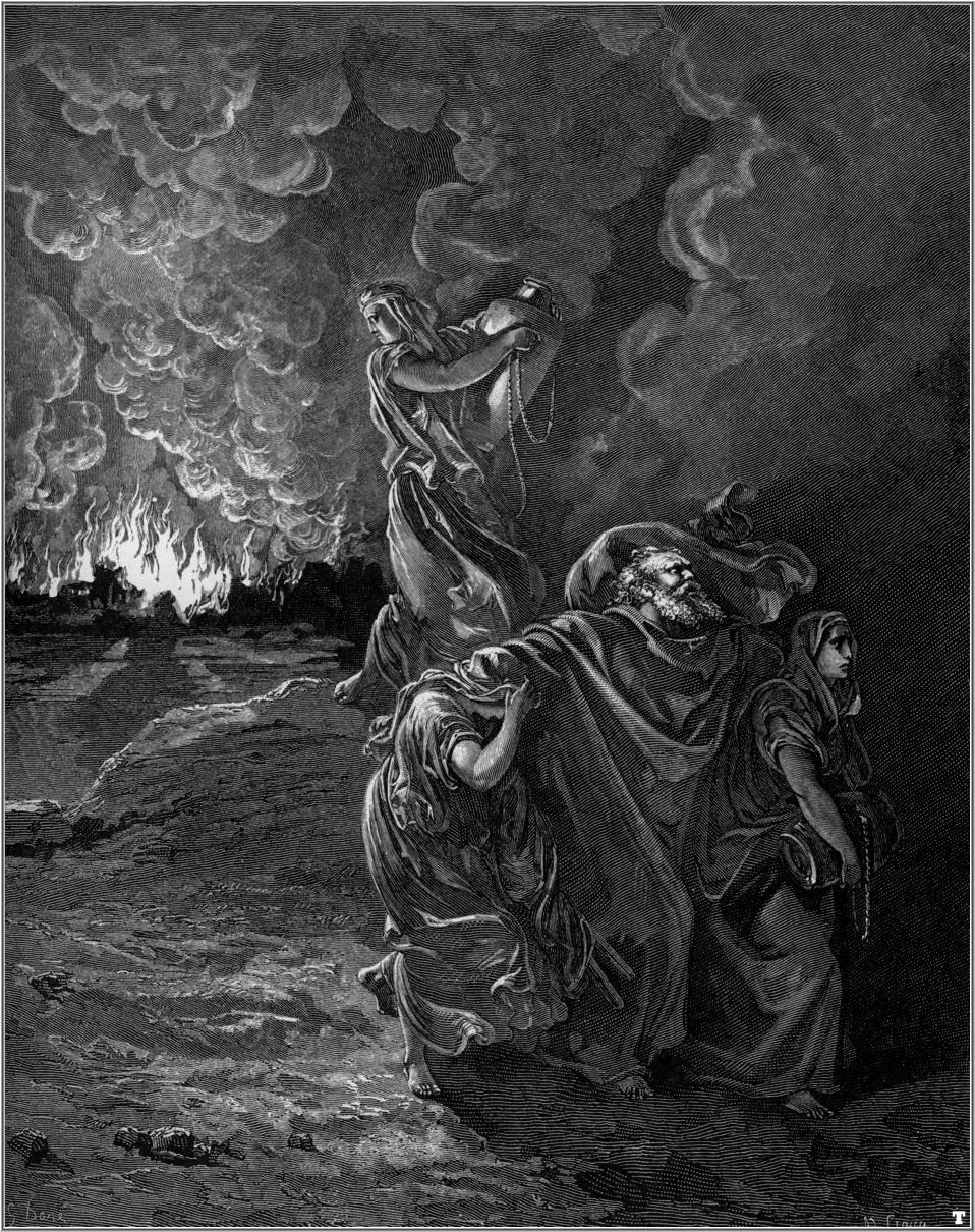 도레 성경 판화 13: The Flight of Lot