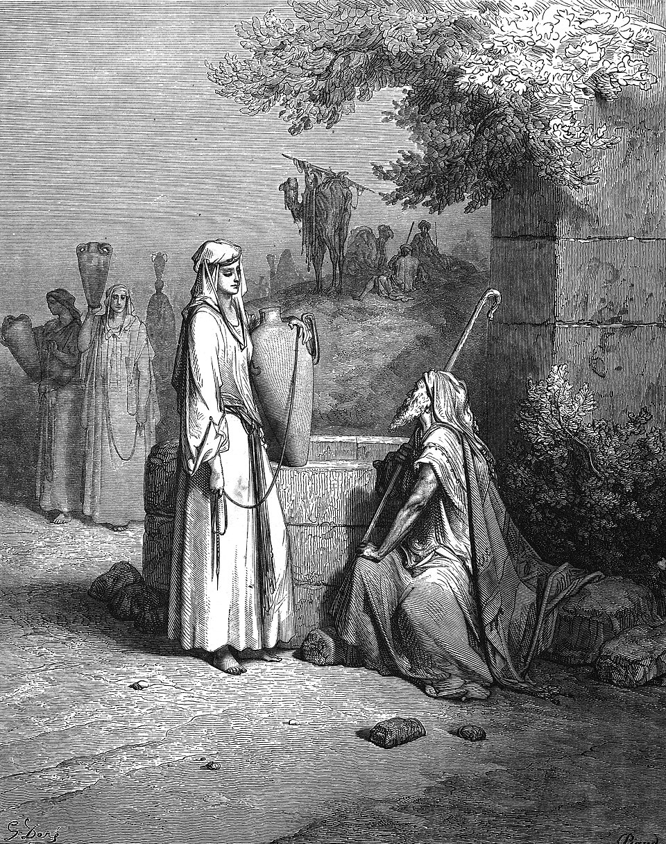 도레 성경 판화 18: Eliezer and Rebekah