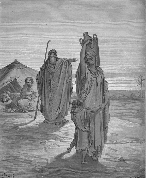도레 성경 판화 14: The Expulsion of Ishmael and His Mother