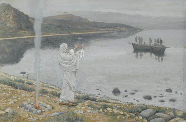 티소 성경 삽화: Christ Appears on the Shore of Lake Tiberias (Apparition du Christ sur les bords du lac de Tibériade)