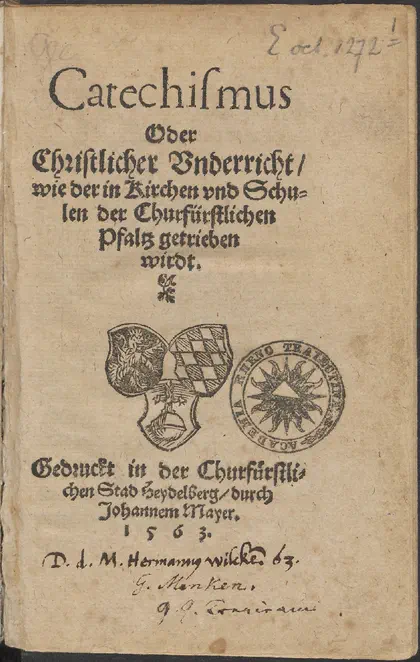 Heidelberg 1563 — 공개도메인 표제면
