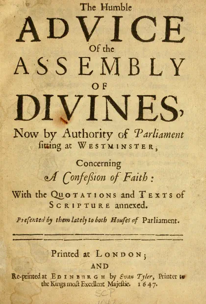 Westminster 1647 — 공개도메인 표제면